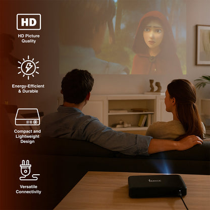 Pursonic Compact HD Projector – Portable Big-Screen Entertainment Anywhere