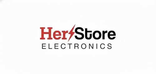 Her Store Electronics logo on a white background